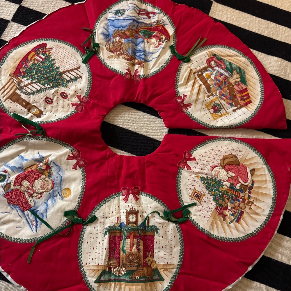 Vintage Cranston Christmas Tree Skirt